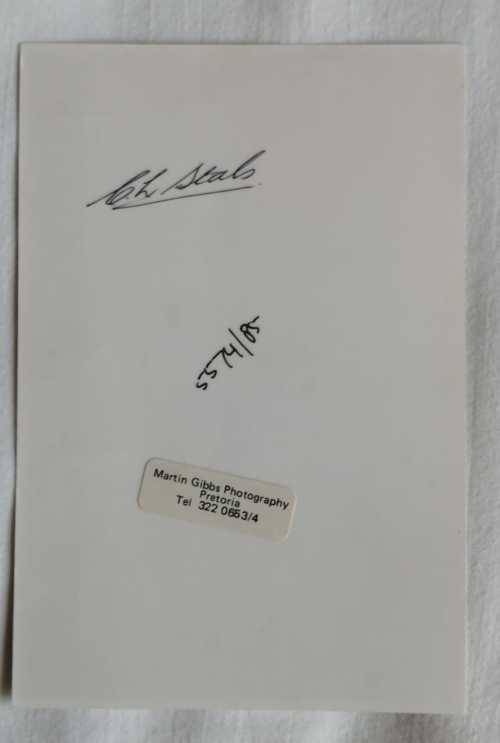 C.L.  Stals Governor of SARB. Bank note collection with signed Photo and signed letter from SARB.