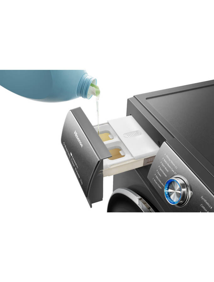 Hisense 12Kg Front Loader Washing Machine with Inverter - Titanium Grey