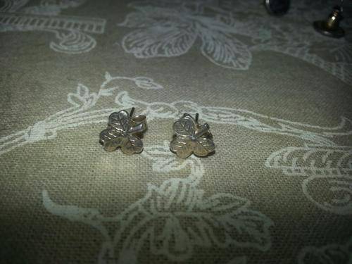 Sterling Silver 3 Leaf Clover Earrings