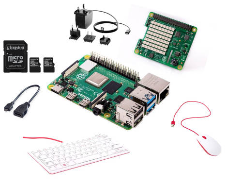 Raspberry Pi 4 Model B 8GB Kit with Sense HAT