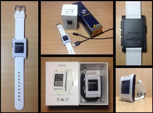 Pebble smart watch white
