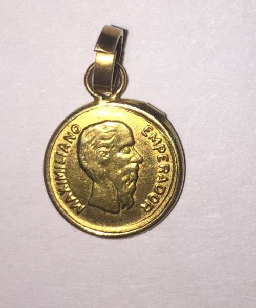 1865 Maximilian 9k Gold coin pendant