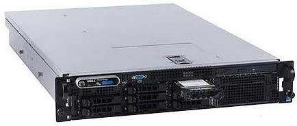 DELL POWEREDGE 2950 2U SERVER WITH 2 x INTEL XEON PROCESSORS AND 1.2TB SAS HDD AND 4GB RAM
