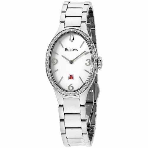 Bulova Diamond White/Steel 25 mm 96R192 (comparable to Tag Heuer)