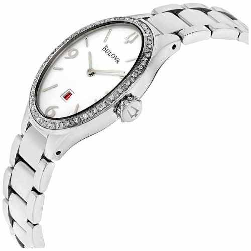Bulova Diamond White/Steel 25 mm 96R192 (comparable to Tag Heuer)