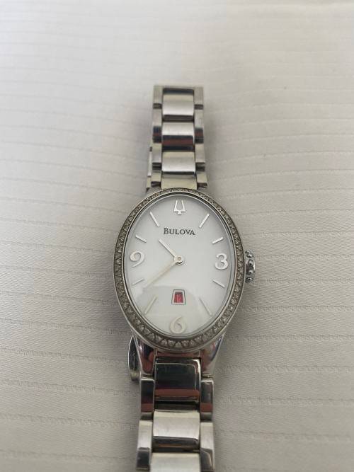 Bulova Diamond White/Steel 25 mm 96R192 (comparable to Tag Heuer)