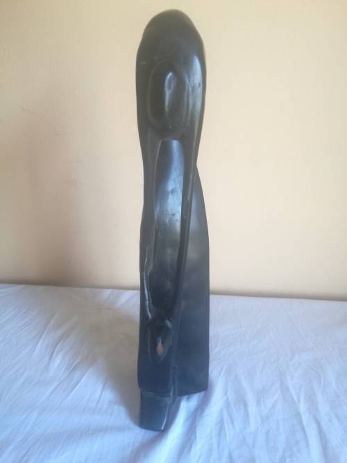 AFRICAN WOODEN MOTHER AND CHILD STATUE