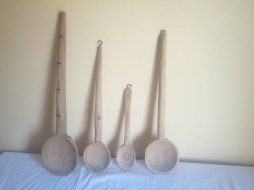 4 X ASSORTED ORNAMENTAL WOODEN SPOONS