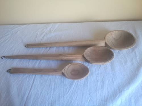4 X ASSORTED ORNAMENTAL WOODEN SPOONS