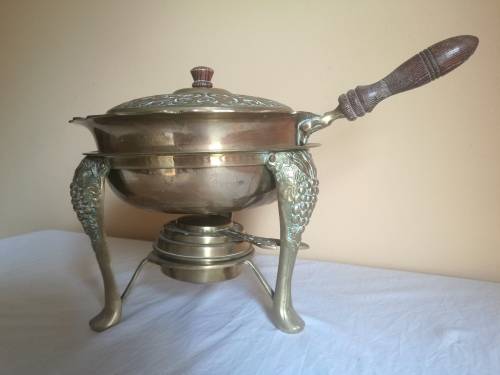 VINTAGE BRASS CHAFING DISH