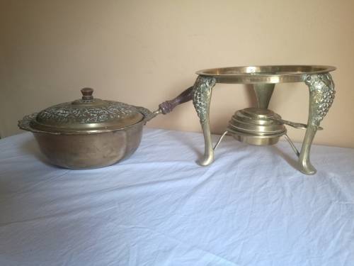 VINTAGE BRASS CHAFING DISH
