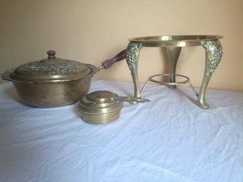 VINTAGE BRASS CHAFING DISH