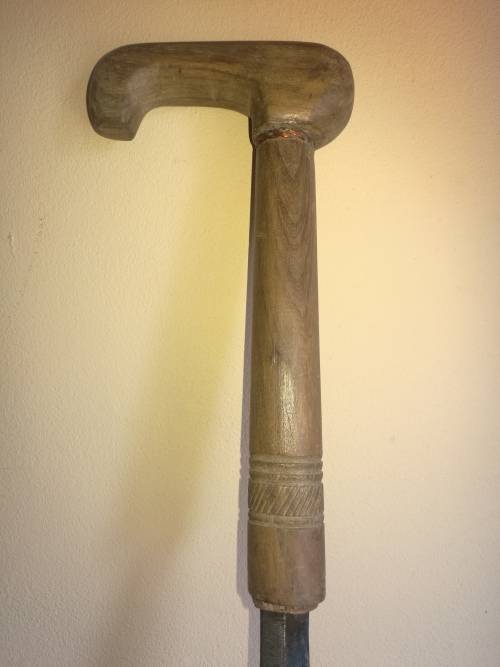 VINTAGE  WOOD SWORD CANE WALKING STICK