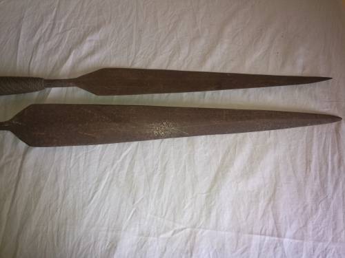 2 X AUTHENTIC HAND MADE ZULU SPEARS