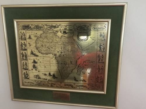 FRAMED LIMITED EDITION NO 131 HAND ETCHED COPY OF MAP OF AFRICA 1606