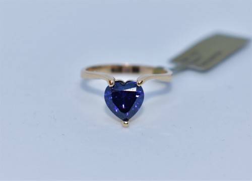 *WOW*14k solid gold heart shape AAA Tanzanite ring 2.64cts