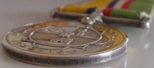 Anglo Boer Oorlog Medal (ABO) - Burger B.J. Erasmus