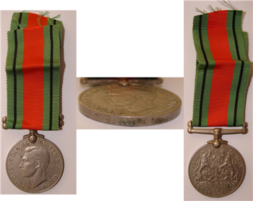 WWII Defence Medal, Full Size, awarded to Native N37676 B. Legodi