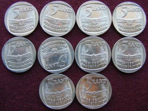 Year 1994  Mandela INAUGURATION R5   A/UNC