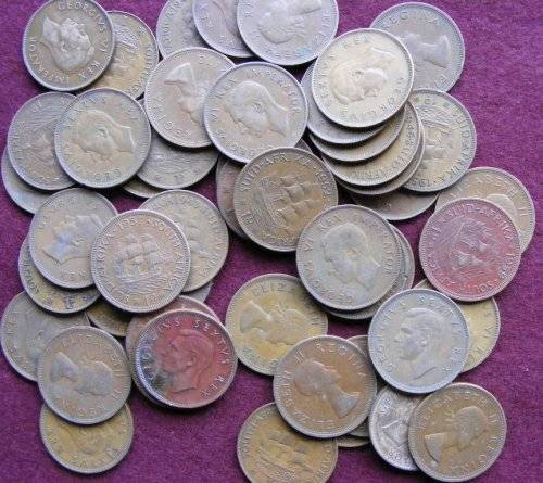 50 SA UNION COPPER 1PENNY COINS.