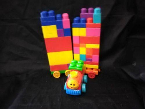 ASSORTED BOX OF MEGA BLOCKS - TRAIN