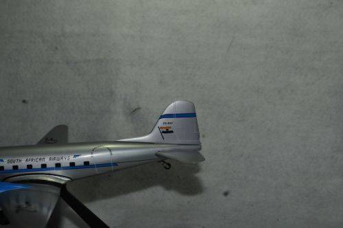 SOUTH AFRICAN AIRWAYS KLAPPERKOP ZS-BXF PLASTIC MODEL PLANE, OLD SOUTH AFRICAN COLOURS