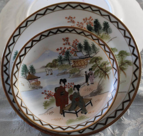 JAPANESE/CHINESE SIDE PLATE AND SAUCER VERY FINE