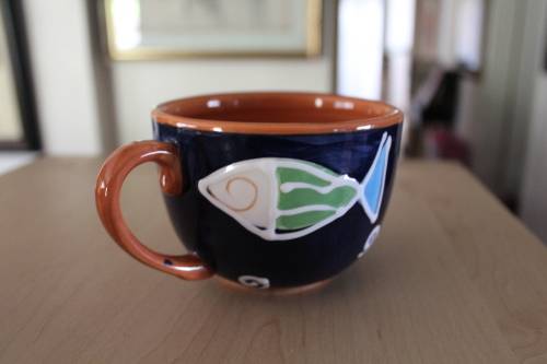 Cup and saucer (7 sets available) - Most beautiful Capuccino cups (large)