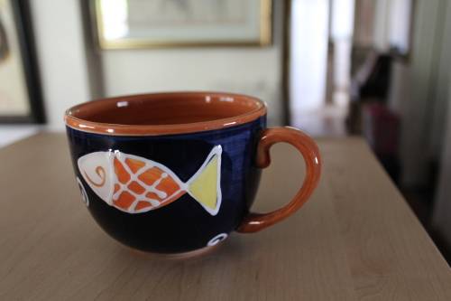 Cup and saucer (7 sets available) - Most beautiful Capuccino cups (large)