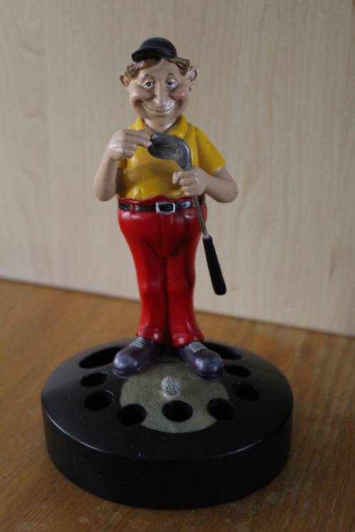 GOLF PEN HOLDER (#1 OF 3 DESK ORNAMENTS)