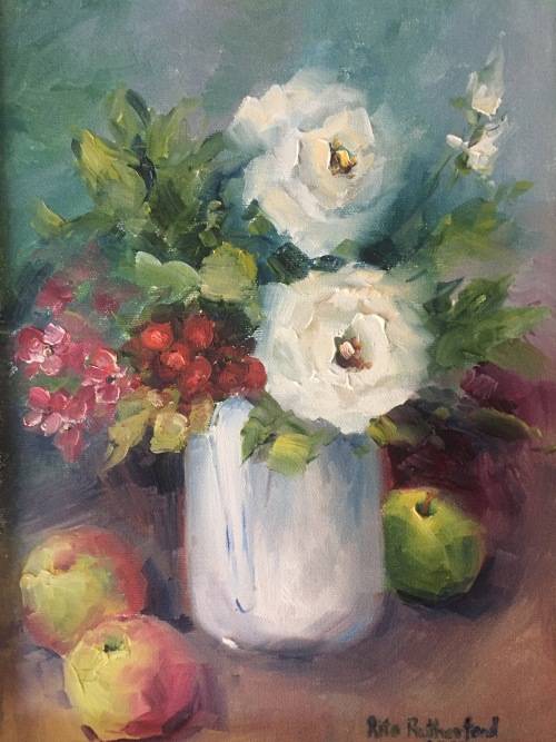 *** RITA RUTHERFORD - UNFRAMED IMPASTO OIL (stretched can be hung as is) & FRAMING OPTION