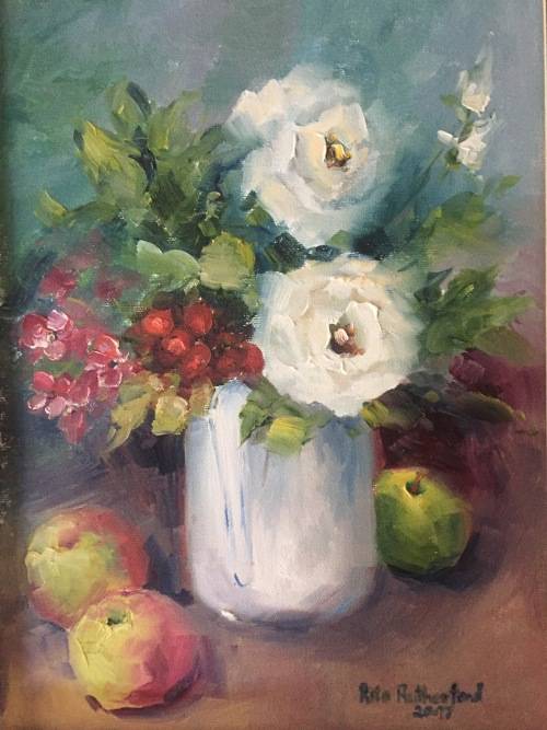*** RITA RUTHERFORD - UNFRAMED IMPASTO OIL (stretched can be hung as is) & FRAMING OPTION