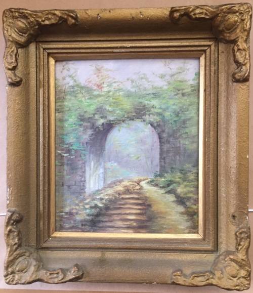 *** ORIGINAL ARTWORK  SCOTLAND (2 of 2) - Old Oil - ornate frame