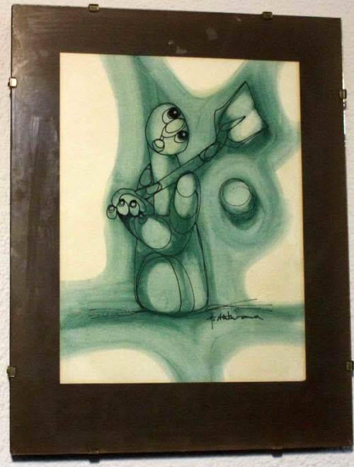 ***HARGREAVES NTUKWANA (1938 - 1998) *** 360mm x 270mm (artwork dimensions) *** BEAUTIFUL *** FRAMED