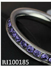 STAINLESS STEEL PURPLE ETERNITY RING SIZE 9