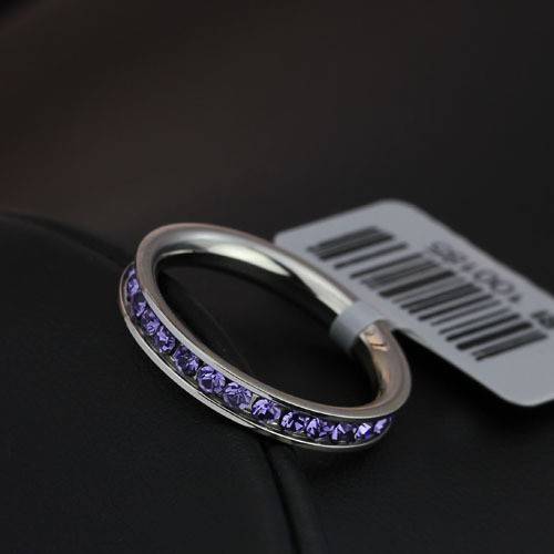 STAINLESS STEEL PURPLE ETERNITY RING SIZE 9