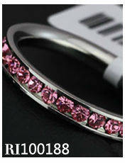 STAINLESS STEEL PINK ETERNITY RING SIZE 9