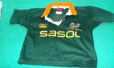 SASOL RUGBY T. KIDS 2 YEAR. CONDITION: AS NEW