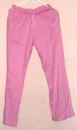 PINK TRACK PANTS WITH WHITE TRIMING PRO-ACTION MEDIUM AS NEW