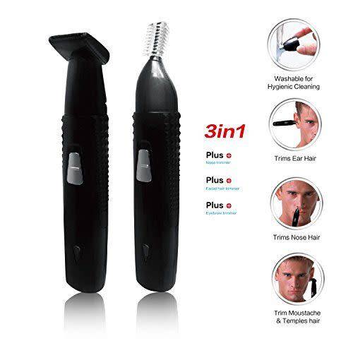 ROZIA 3 In 1 Nose Trimmer Kit,Hair Clipper Facial Care Tool Portable Shaver Cutting Kit Set Recharge