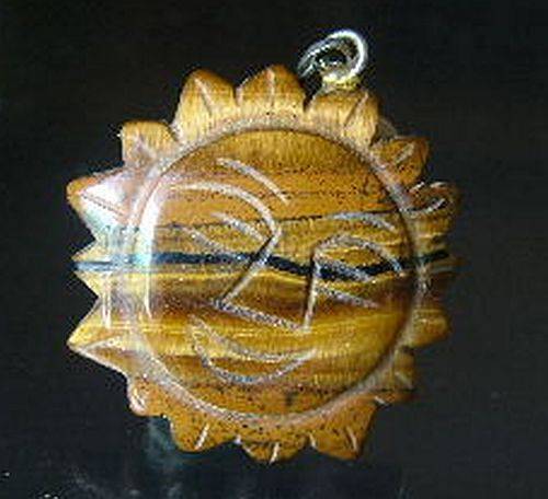 Tiger's Eye Sun Pendant