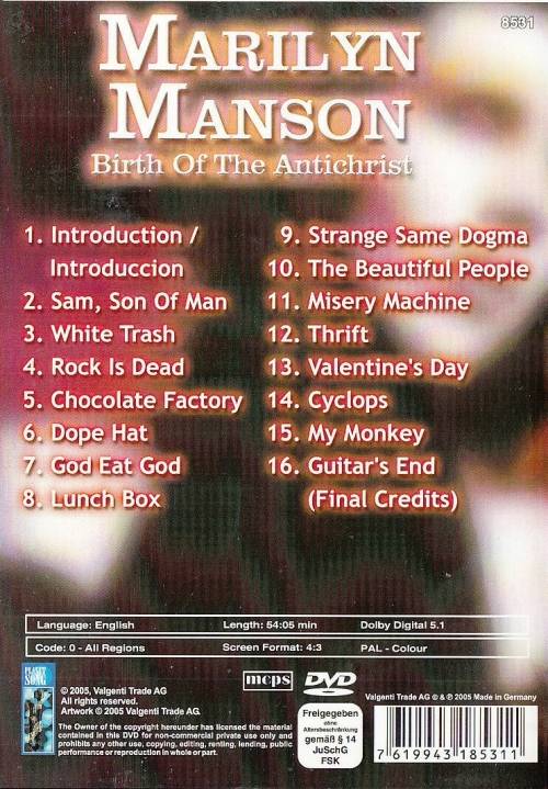 Marilyn Manson and the Spooky Kids Birth of the Anti-Christ [DVD]