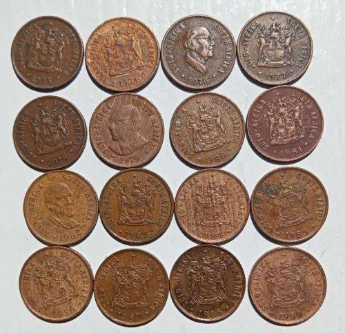 R.S.A 1 cent 2nd decimal from 1989 to 1974