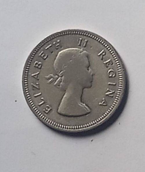1959 Union of South Africa 2 Shilling 0.5 silver