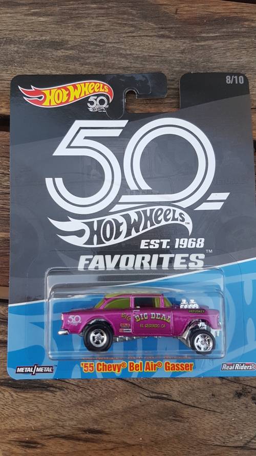 Hotwheels 55 Chevy Bell Air Gasser Real rider