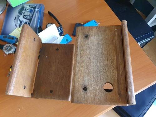 Miniature School Bench. Wood and Cast Iron