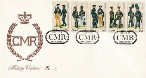 CIS 1984-10-26 British Military Uniforms (2nd Series) FDC 1.12 (80 000) [SACC R8]