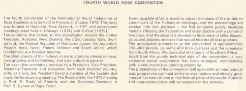 RSA 1979-10-04 4th World Rose Convention FDC 3.18 (140 000) [SACC R6]