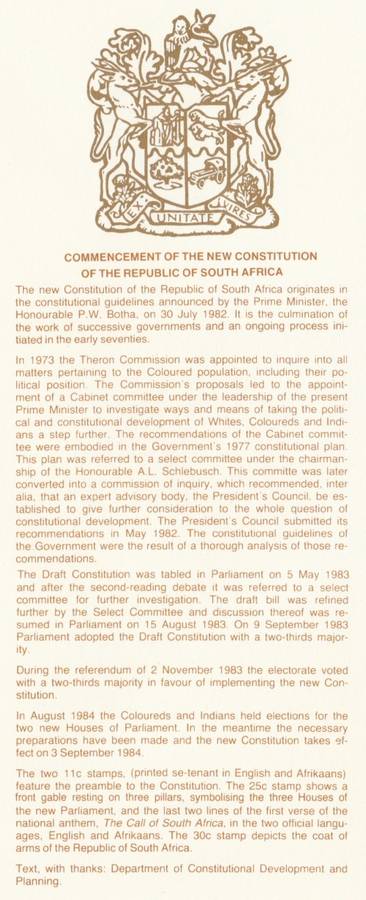 RSA 1984-09-03 New Constitution FDC 4.9 Special [SACC R7]