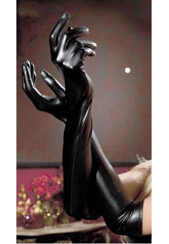 Opera PVC Leather Long Gloves Sexy Lingerie